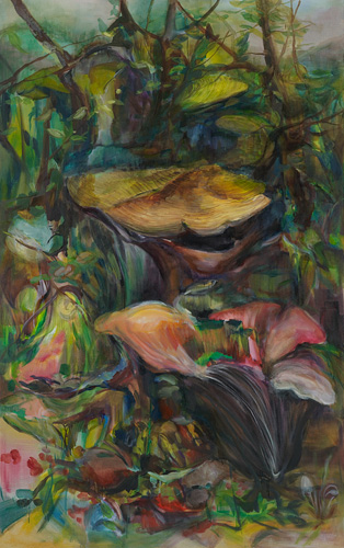 Forest month 240x150cm oil on linen 2012